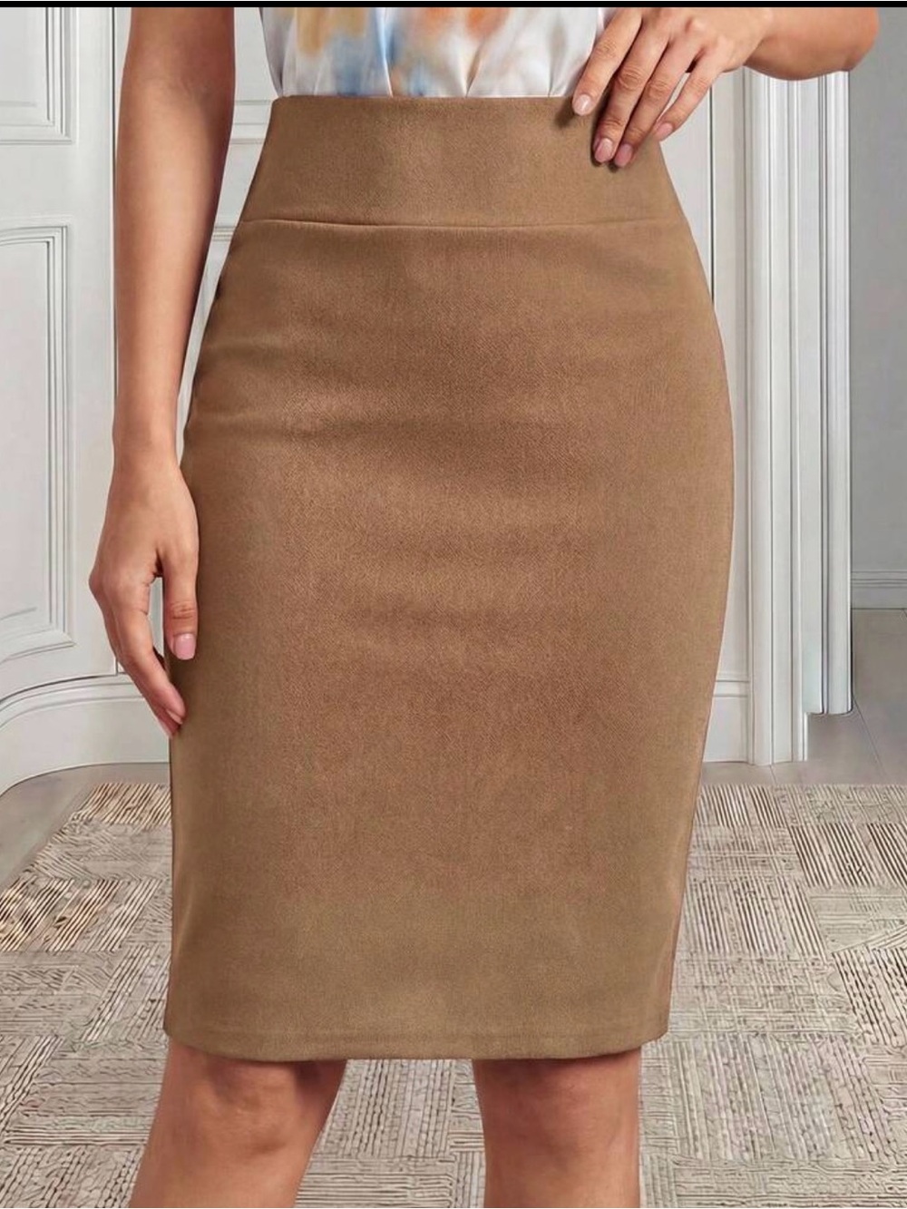 OFFERS OPEN! Small size 4 khaki pencil EMERY ROSE Solid High Waist Pencil Skirt